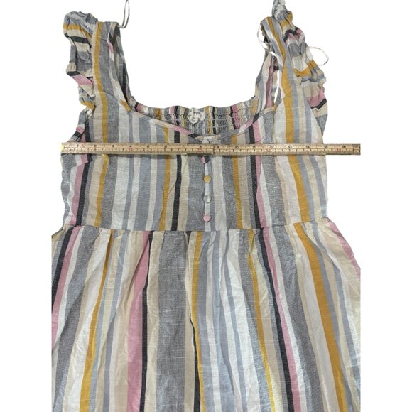 Striped Ruffle Sleeve Mini Dress By Blu Pepper Size L - Picture 6 of 8